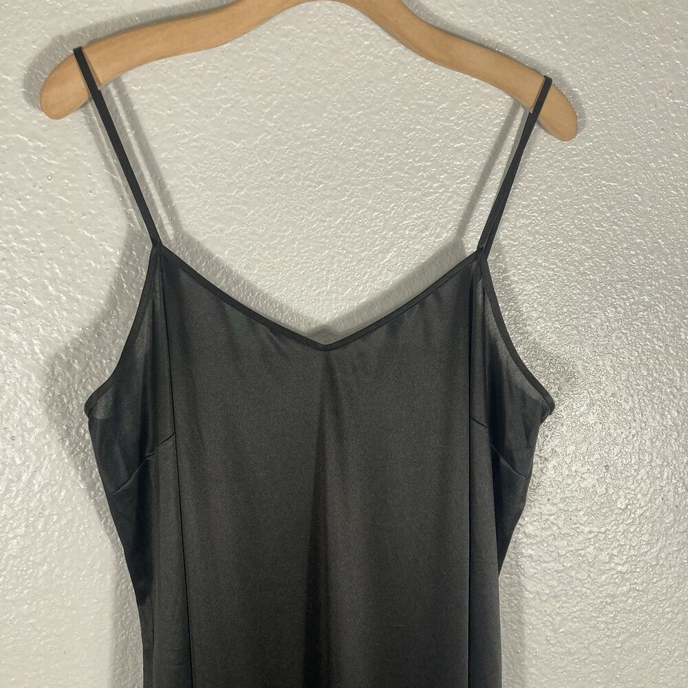 Steve Madden Black Slip Dress Nightgown L Sexy Romantic Feminine Whimsigoth - Picture 2 of 9